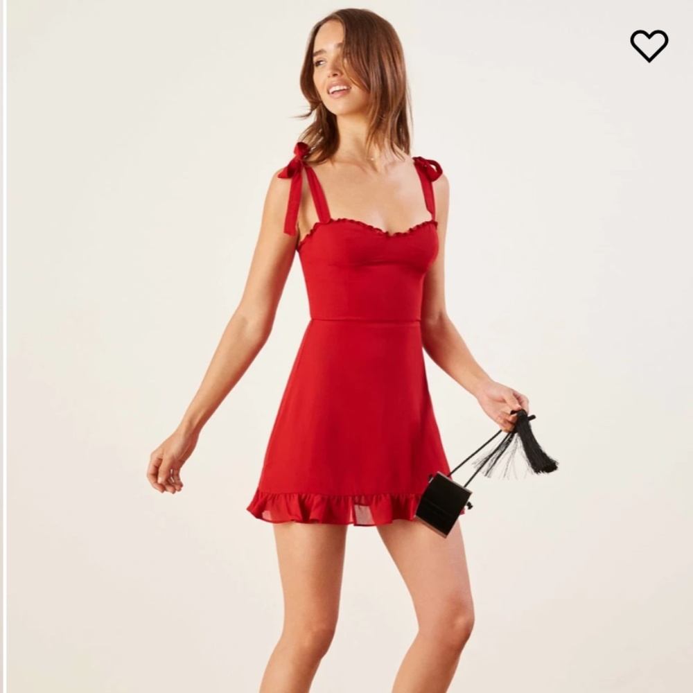 Reformation Christine Dress, 0, Red